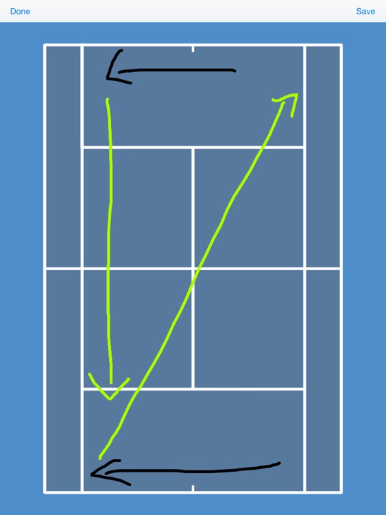 Tennis Court PlayBook - Draw in action